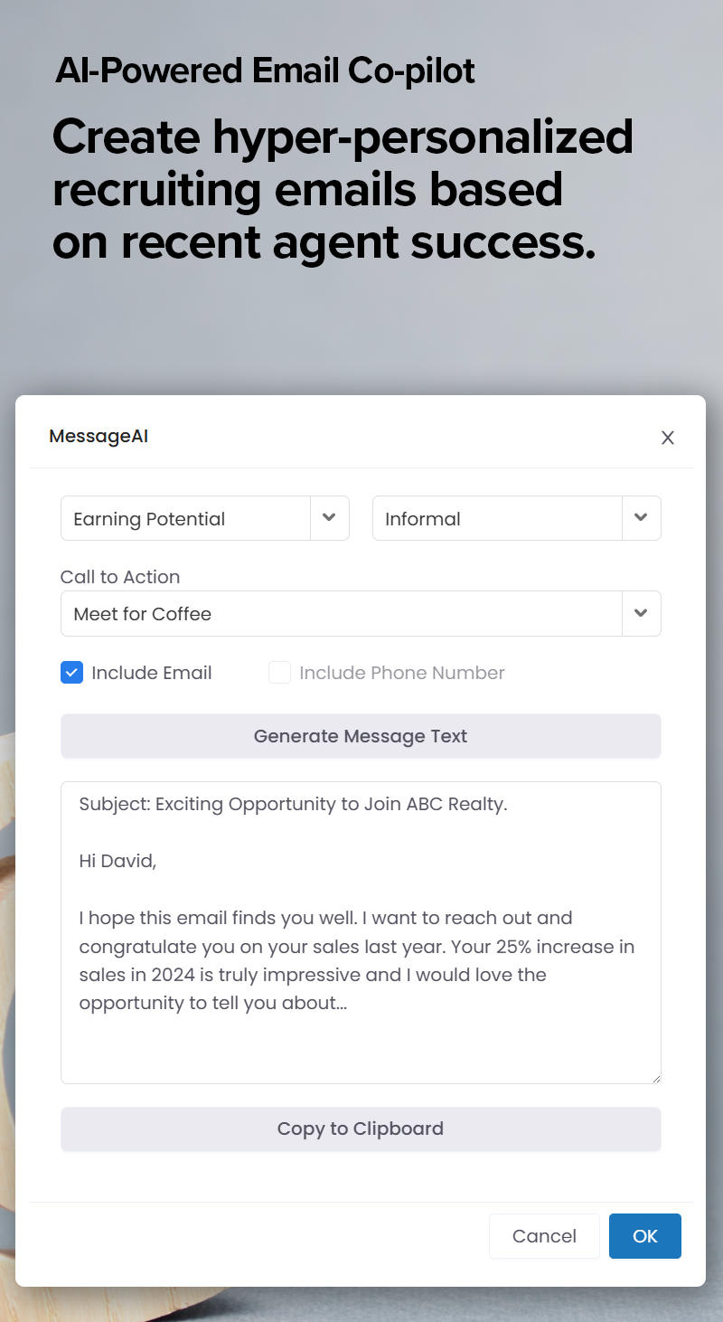 Agent Recruiting Email