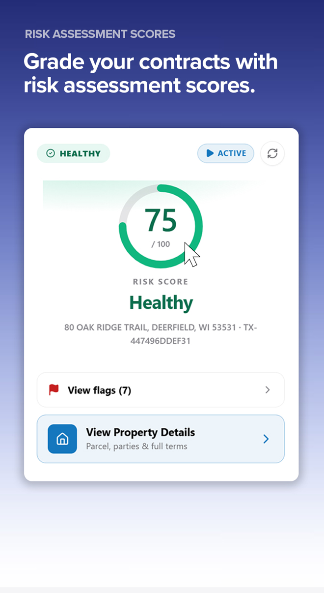 real estate contract review - risk assessment score