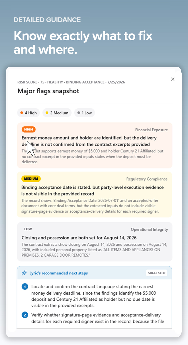 real estate contract review - audit